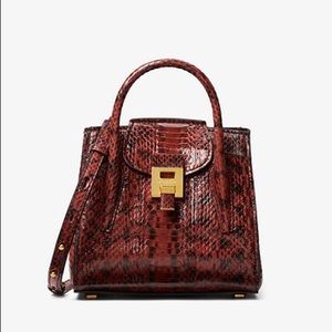 Michael Kors Collection Bancroft Snakeskin Satchel